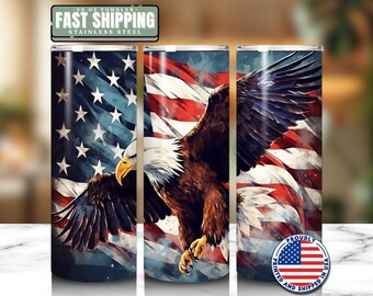 Isolierbecher Mit USA-Flagge Design, 590 Ml Edelstahl – Inkl. Deckel & 2 Strohhalmen – Perfekt Für Unterwegs