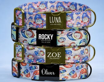 Nyckfullt Gnome Personligt Hundhalsband Patriotisk Valpstil Anpassat Fairycore Husdjurshalsband & Koppel (OG-568)