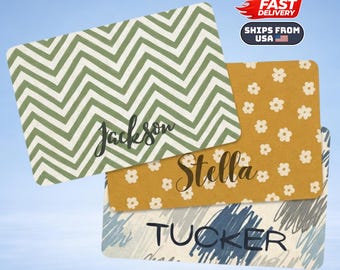 Alfombrilla de alimentación personalizada para mascotas con nombre de perro (30x45 cm) / Alfombrilla antideslizante e impermeable para comederos de perros y gatos