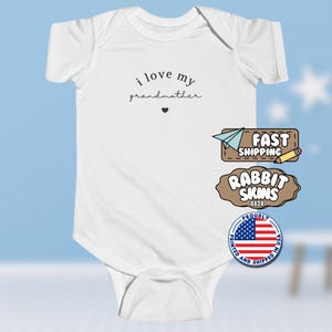 Body de punto fino con texto &quot;Amo a mi abuela&quot;, mono dulce para bebé niña o niño, regalo para abuela, regalo para abuela, regalo para nieto.