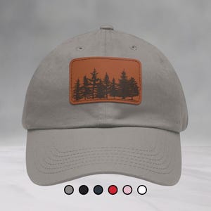 Forest Tree Patch Hat, Nature Lover Gift, Outdoorsy Baseball Cap