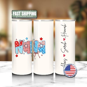 Personalized Nana 20oz Skinny Tumbler with Straw Customized with Grandkid Names Nana Gift Nana Travel Cup Nana Coffee Mug Grandma Tumbler