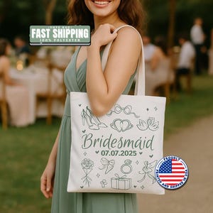 Personalisierte Brautjungfer Einkaufstasche Benutzerdefinierte Brautjungfer Vorschlag Geschenk Hochzeit Party Tasche für Brautjungfern Brautdusche Tote Junggesellinnenabschied