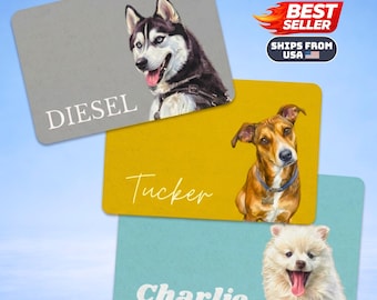 Custom Watercolor Pet Food Bowl Portrait Dog Mat: Personalized Non-Slip Feeding Bowl 12x18