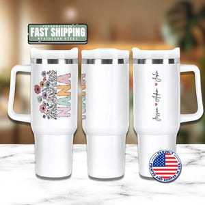 Personalized Nana 40oz Tumbler with Straw Blessed to be called &quot;NANA&quot; Gift for Grandma Nana Travel Cup Gift for Nana Tumbler for Nana