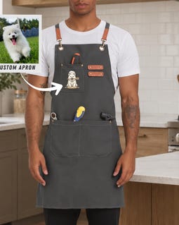 Custom Pet Portrait Apron, Personalized Dog Apron, Hand Drawn Pet Art, Canvas Cross Back Apron, Chef Cooking Baking Apron with Pockets By PolishedDog By PolishedDog Shop owned by Curtis 2 years on Etsy