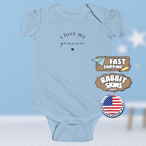Body de punto fino para bebé &quot;Amo a mi abuela&quot;, mono dulce para bebé niña o niño, idea de regalo para la abuela, mono para la abuela, regalo para el nieto