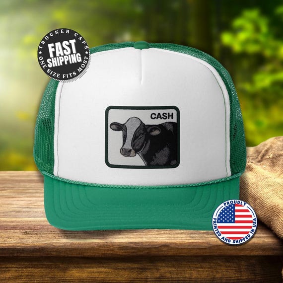 Cash Cow Hat Animal Trucker Cap Cash Cow Trucker Cap Trendy Farm