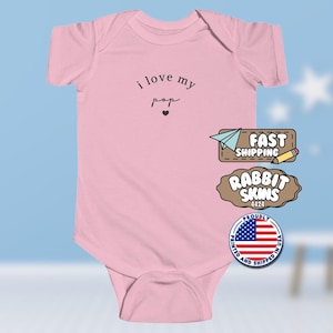 I Love My Pop Infant Fine Jersey Bodysuit Sweet Gift for Baby from Pop Baby Shower Outfit Newborn Clothing for Baby Everyday Baby Bodysuit