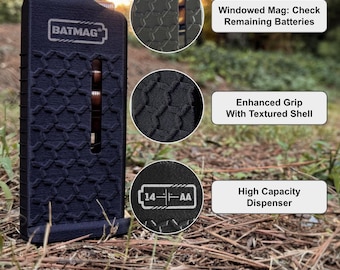 Dispensador de pilas AA BatMag Gen3 (capacidad para 14 pilas)