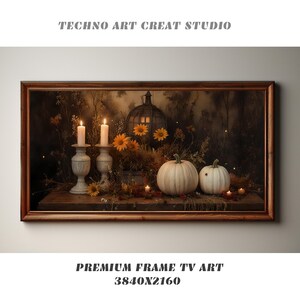 Samsung Frame TV Art, Pumpkin Painting, Instant Download, Halloween Art, Samsung Art TV, Thanksgiving Artwork, Digital Download