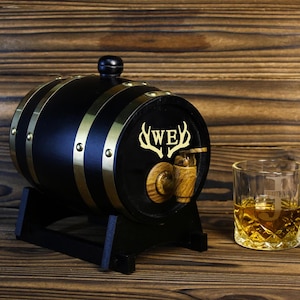 Personalized Oak Whiskey Barrel，whiskey cask for dad，Bourbon Barrel，Home Bar,Groomsmen Gifts，Best Man Gifts，Gifts for Dad Father Grandpa