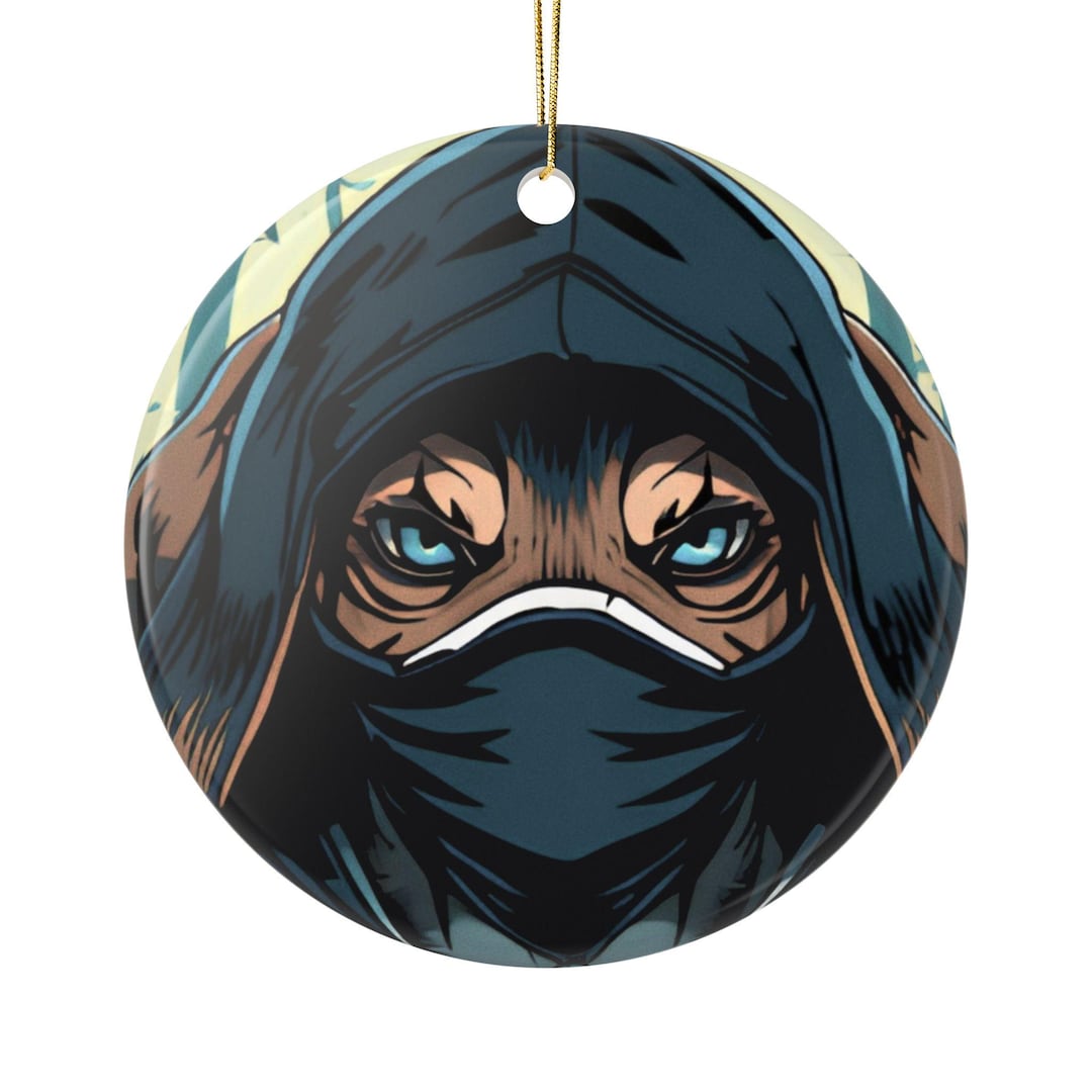 Personalized Ninja Dog Ornament, Custom Dog Name Christmas Ornament ...
