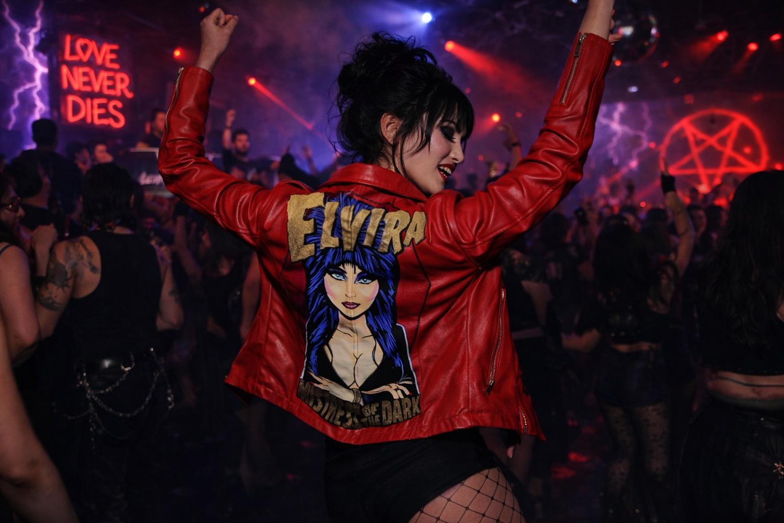 Handpainted Elvira Faux Leather Jacket! - Etsy