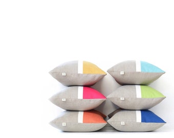 Blush Horizon Line Pillow Cover with Blush Horizon Line Pillow Cover with
