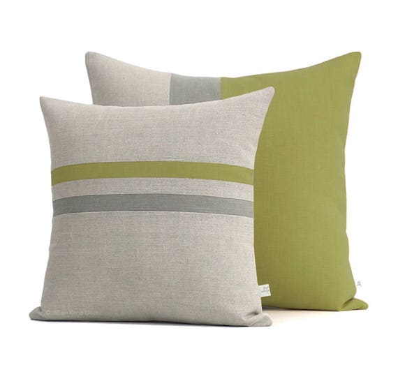 Color Block & Stripe Pillow Set Linden Colorblock pillow, Pillow set