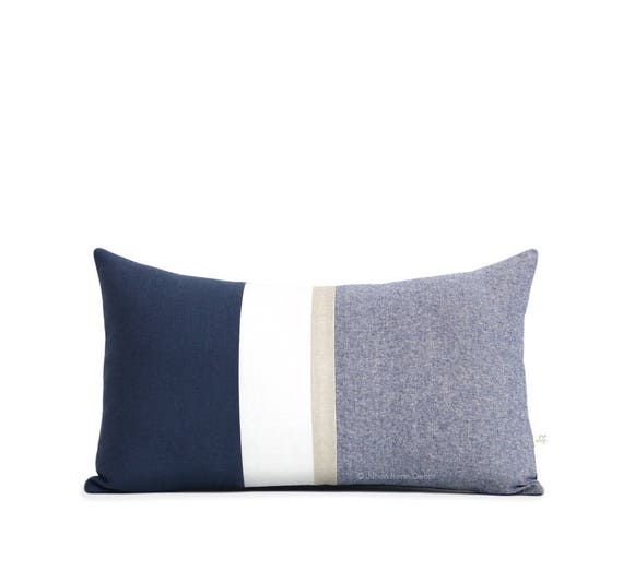 Metallic Gold Stripe Pillow Cover in Navy Stripe Pillow Cover Navy Pillow