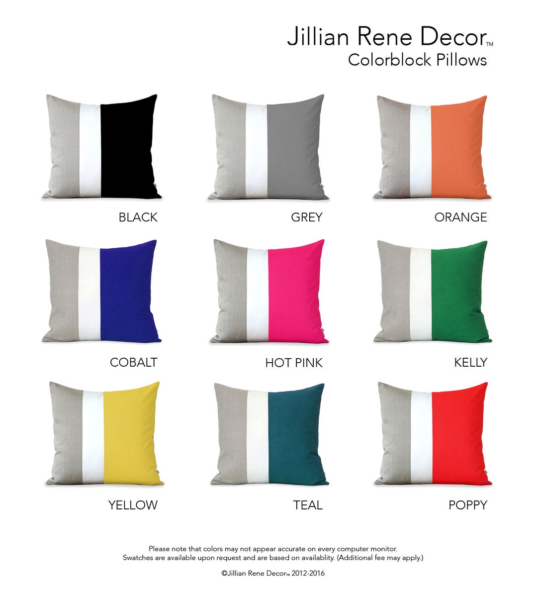 Custom Linen Color Block Pillow 20x20 Cream Stripe Trio by - Etsy