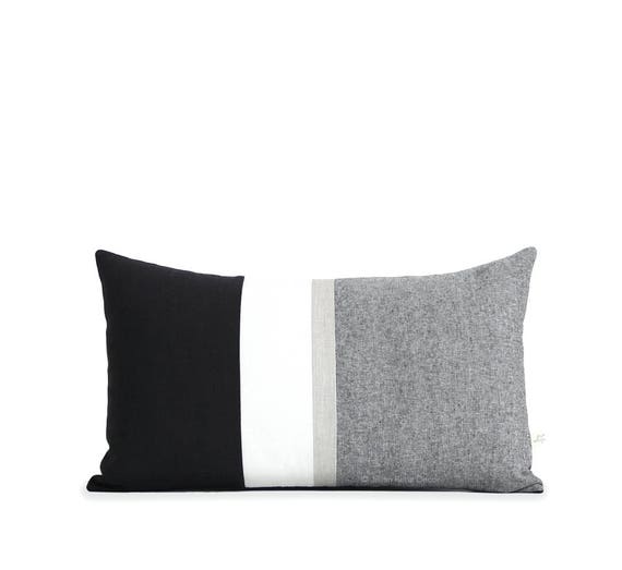 Decorative Pillow Metallic Silver Stripe Pillow Cover In Etsy