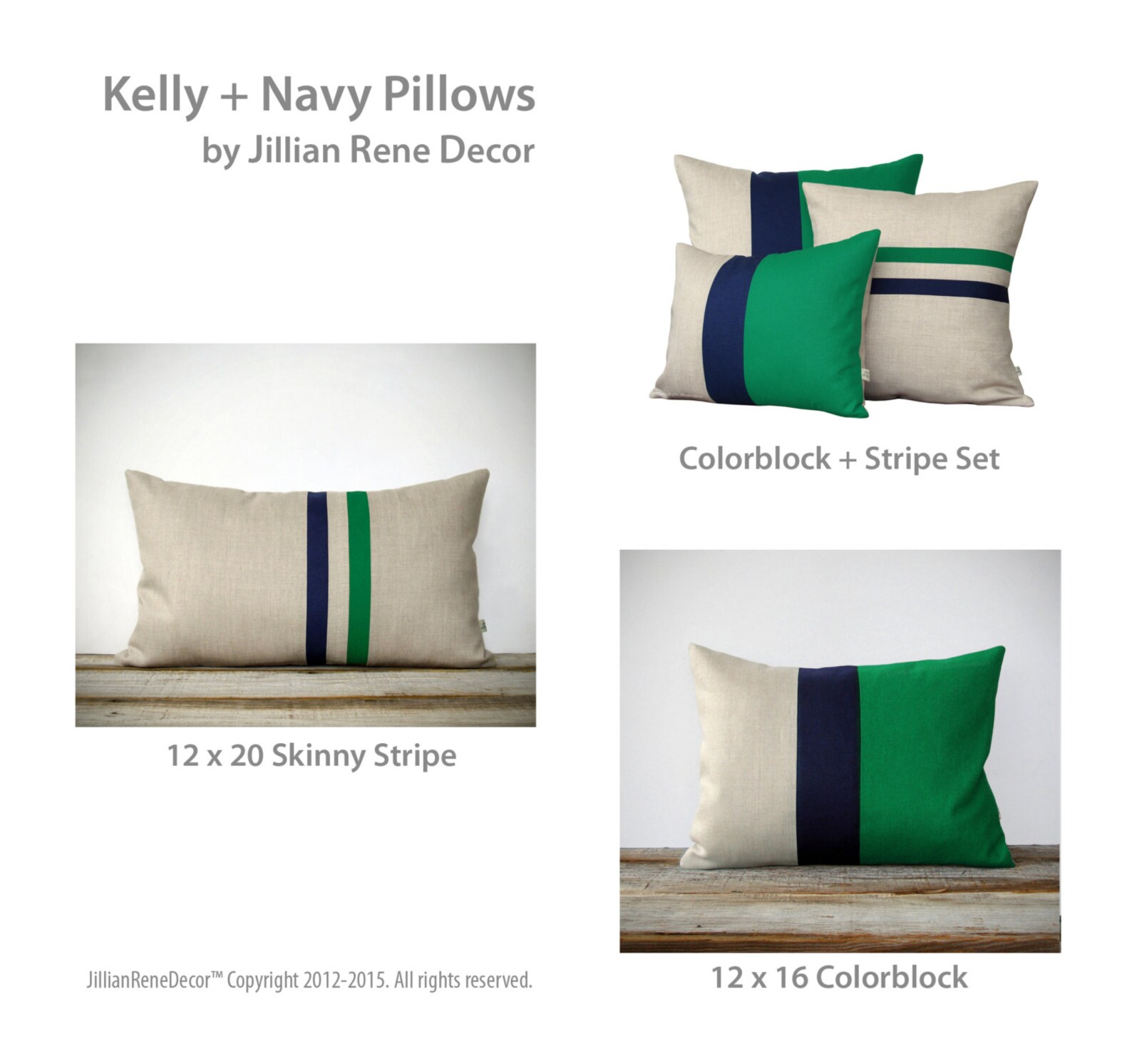 Kelly Green Tassel Pillow Cover in Natural Linen HandKnotted Etsy