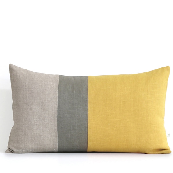 Yellow Lumbar Pillow Etsy