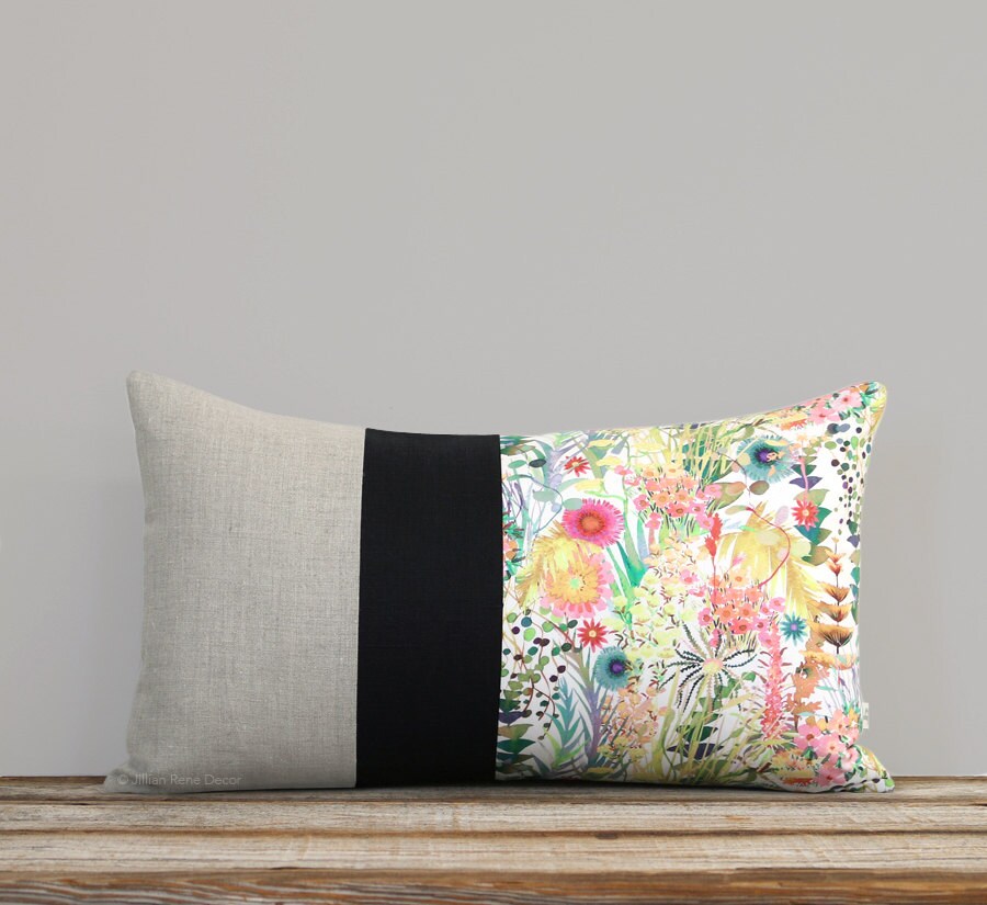 Edition Limitée Résumé Floral Liberty Print Pillow Cover Par Jillianrenedecor, Fleurs d'aquarelle, S