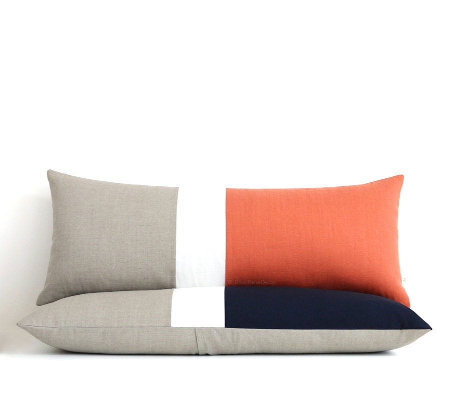 Extra Long Lumbar Colorblock Pillow (14x35) Caramel, Black and Natural by  JILLIAN RENE DECOR – Jillian Rene Decor