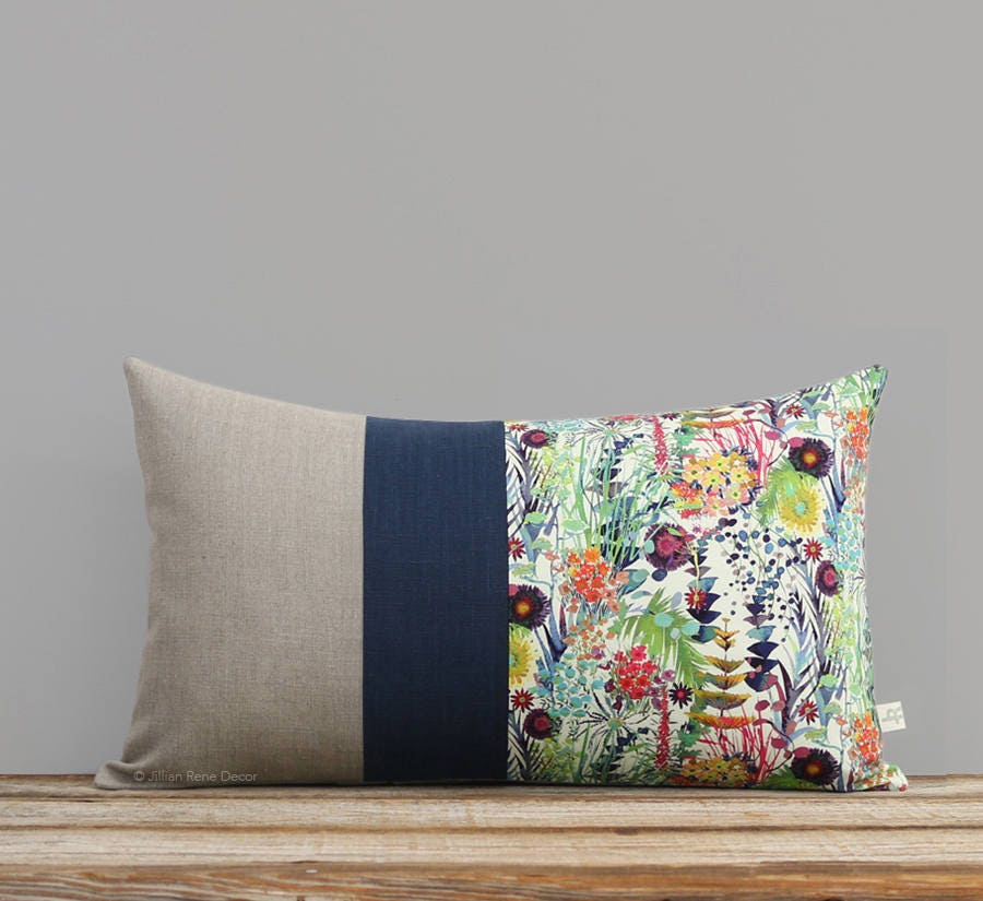 Limited Edition Abstract Floral Liberty Print Pillow Cover By Jillianrenedecor - Watercolor Flowers 