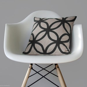 Modern Black and White Geometric PILLOW COVER 20x20 by JillianReneDecor Designer Home Decor Minimal Mid Century Inspired image 2