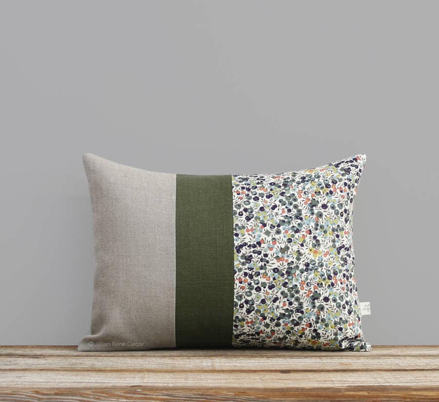 Edition Limited Liberty Print Pillow Cover Wiltshire Leaf - Berry 12x16 Par Jillianrenedecor, Fall L