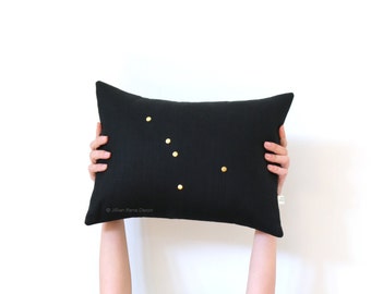 Cancer Studded Zodiac Pillow Covers, Personalized Pillows, Astrological Sign (12x16) by JillianReneDecor, July Birthday Day Gift, Cushions