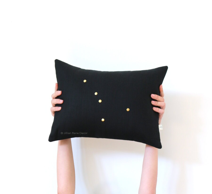Cancer Studded Zodiac Pillow Covers, Personalized Pillows, Astrological Sign | 12x16 Par Jillianrene