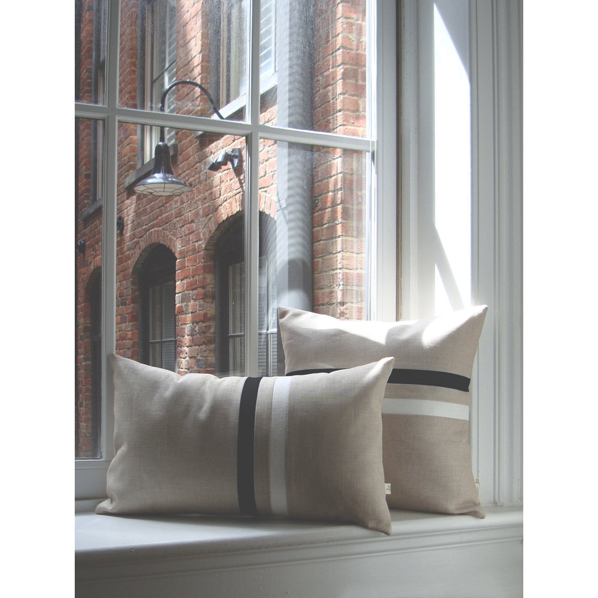 Ensemble d'oreiller Rayé Noir et Blanc | | 12x20 | 16x16 Par Jillianrenedecor de Décoration Intérieu