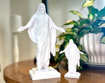 LDS Christus Statue 3D Printed Highly Detailed White | LDS Wedding or Baptism Gift Jesus Christ Decor Christ Statue