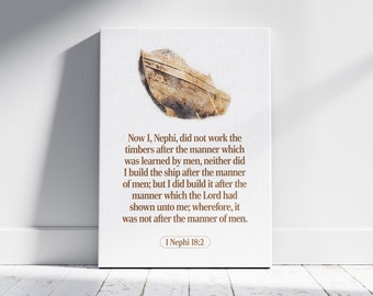 LDS Printable Wall Art Nephi Ship Inspirational Book of Mormon Quote Watercolor LDS Art Spiritual Home Decor Religious Gift Scripture Print