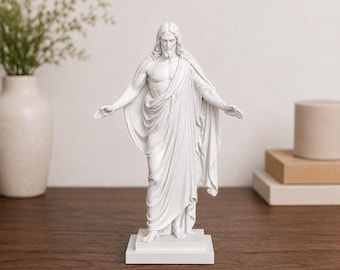 LDS Christus Statue 3D Printed Matte White | LDS Wedding or Baptism Gift Jesus Christ Decor Christ Statue