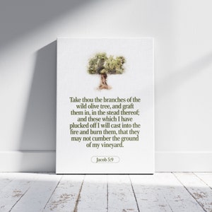 LDS Printable Wall Art Olive Tree Inspirational Book of Mormon Quote Watercolor LDS Art Spiritual Home Decor Religious Gift Scripture Print