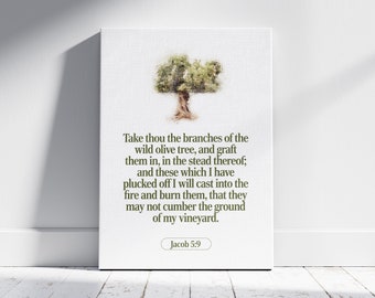 LDS Printable Wall Art Olive Tree Inspirational Book of Mormon Quote Watercolor LDS Art Spiritual Home Decor Religious Gift Scripture Print