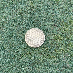 Custom 3D Brass Golf Ball Marker | Personalized Engraved Golf Coin | Unique Golf Gift | Custom Engraved Logo or Design