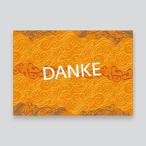 MERCI // Carte postale / colorée / avec ornement / minimaliste