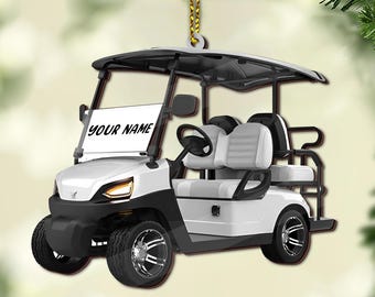 Personalized Golf Cart Ornament Shape , Golf Cart Keychain, Tree Hanger Gift, Gifts For Golfer, Luxury Sport Xmas Ornament, Golf Cart 2024