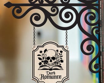 Custom Dark Romance Book Tavern Wood Signs, BookTok Gift, Library Organisers, Book Genre Dividers, Book Lover Gift, Custom Bookish Gift