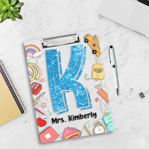 Personalized Teacher Appreciation Gifts, Glitter Name Teacher Clipboard, Teacher Name Clipboard, Back To School, End Of Year School Gifts