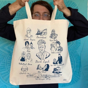 David Lynch navy ink tote image 5