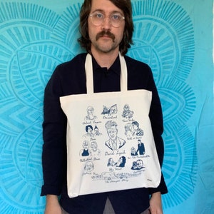 David Lynch navy ink tote