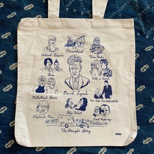 David Lynch navy ink tote image 6