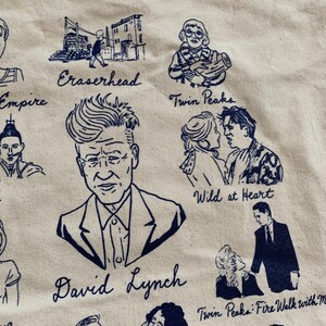 David Lynch navy ink tote image 4