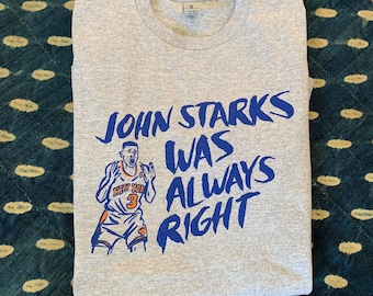 John Starks gray tee