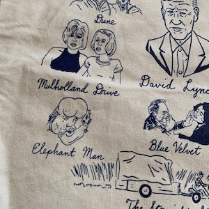 David Lynch navy ink tote image 7