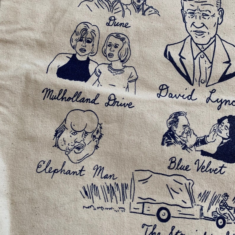 David Lynch navy ink tote image 7